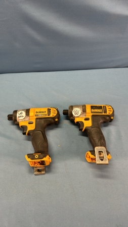 2 Dewalt 12V 1/4" Impact Drivers