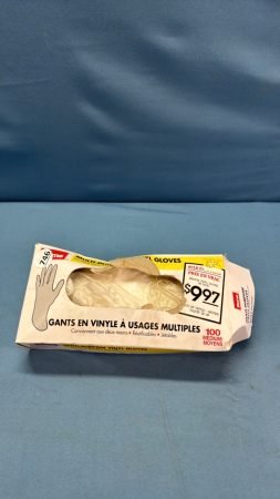 Partial Box Of Medium Latex Gloves