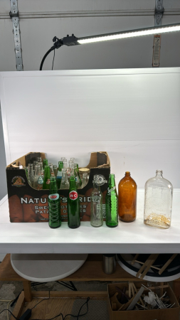 Large Quantity of Glass Pop Bottles