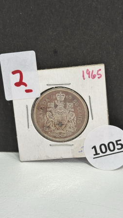 1965 Canadian 50 Cent Coin