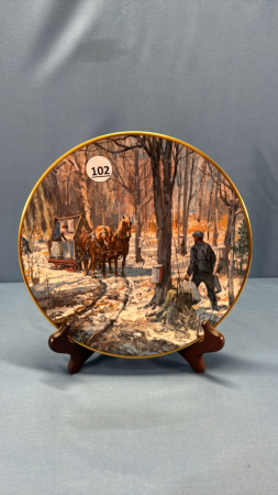 "Sugarbush " Peter Snyder Plate & Stand