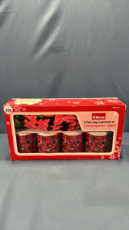 Christmas 4 Mug & Placemat Set