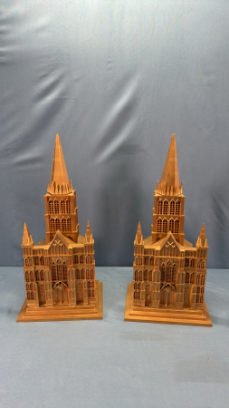 (2) Plastic Musical Cathedrals