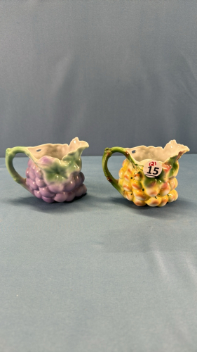 (2) Royal Bayreuth Grape Pattern Creamers