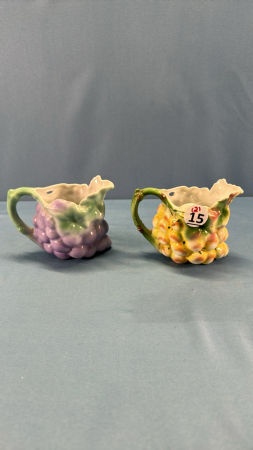 (2) Royal Bayreuth Grape Pattern Creamers