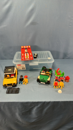 (3) Playmobil 6" Toys with Accessories