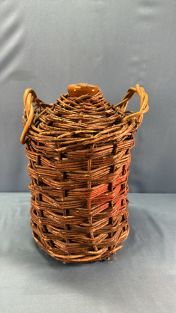 Crockery Jug in Wicker Basket