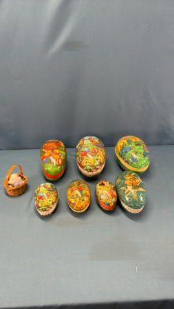 (7) Cardboard 2 Piece Eggs