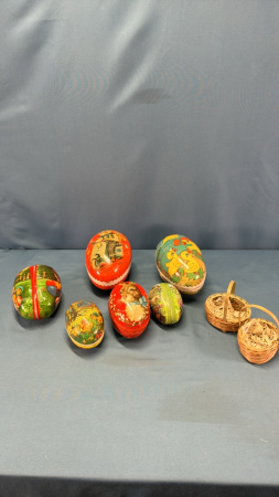 (6) Two Part Cardboard Easter Eggs