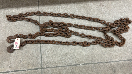 20' of 3/8" Chain With 2 Grab Hooks