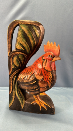 Wooden Rooster Ornament