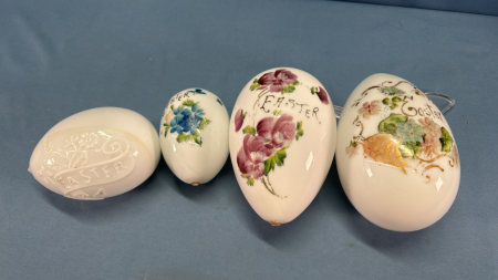 (4) Glass Easter Eggs