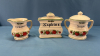 Cream & Sugar & Matching Napkin Holder Set - 2