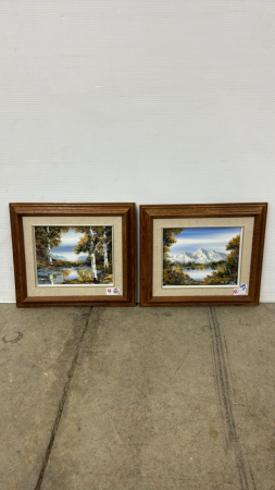 (2) Autumn Pictures on Canvas by G. Brown