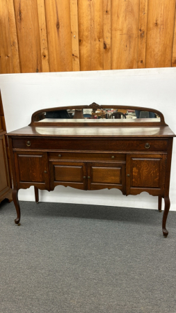 Oak Sideboard with Mirror