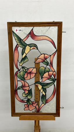 Hummingbird Leaded Glass Piece
