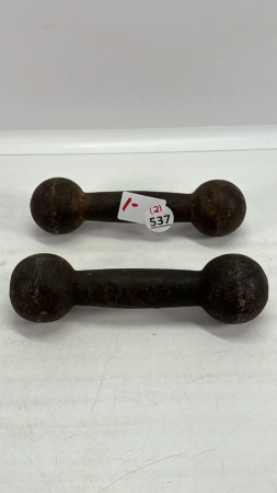 (2) 7" Metal BarBell Weights