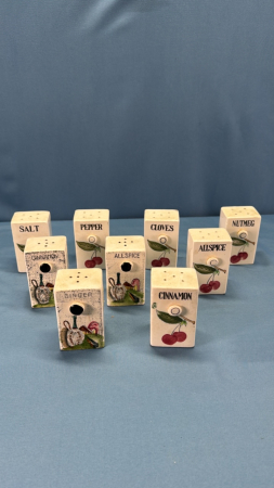 (9) China 3" High Spice Shakers