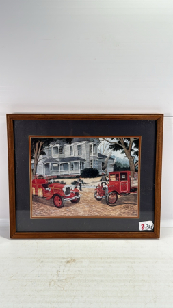 Fire Engine Print by John Zad King