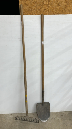 Round Mouth Shovel & Garden Rake