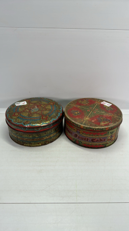 (2) Fruit Cake Tins