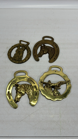 (4) Pieces of Harness Brass
