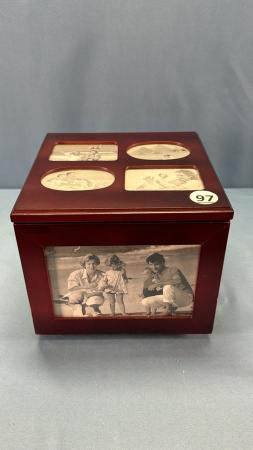 Wooden Picture Box on Turn Table