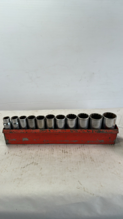 Snap-On 11 Piece SAE 12 Point Deep Socket Set