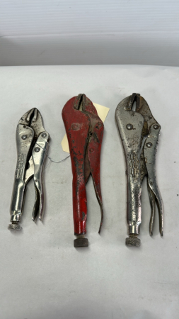 (3) Vise Grip Pliers