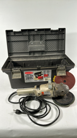 B&D HD 6Amp Angle Grinder in Poly Toolbox