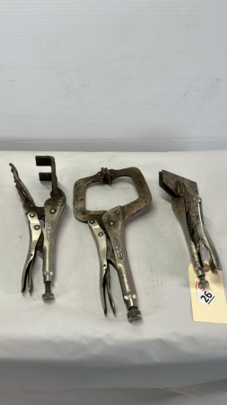(3) Pair Vice Grip Locking Pliers