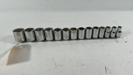 14pc Gray SAE 1/2in Drive Sockets