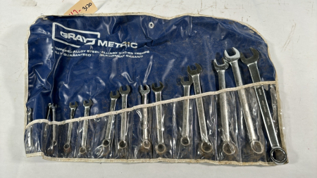 14pc Set of Gray Metric Wrenches