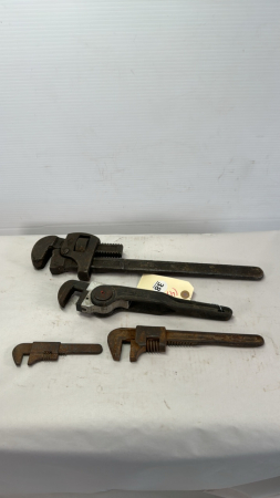 (4) Vintage Pipe Wrenches
