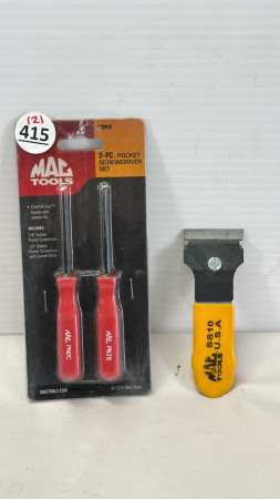 Mac 2 Piece Pocket Screwdriver Set & Scraper Blade