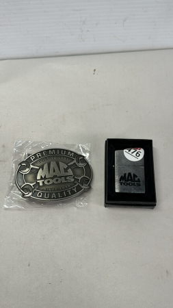 Mac Belt Buckle & Mac Zippo Lighter