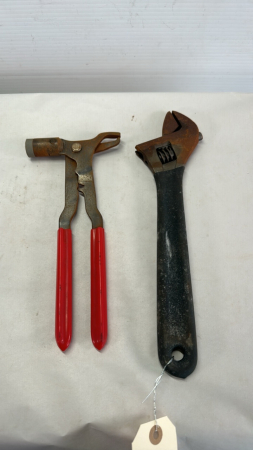 Wheel Weight Pliers & 12" Adjustable Wrench