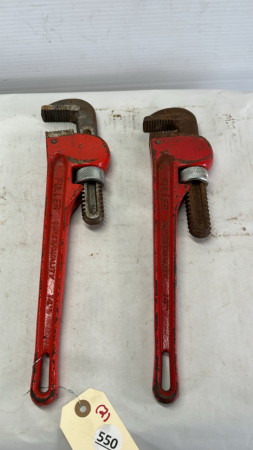 (2) Fuller 14" Pipe Wrenches