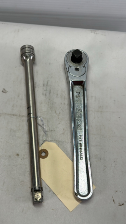 Snap-On 1/2" Drive Ratchet & 10" Extension