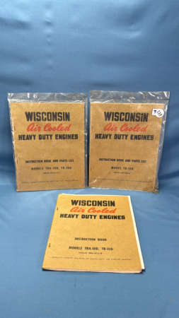 (3) Wisconsin Heavy Duty Engine Parts Books
