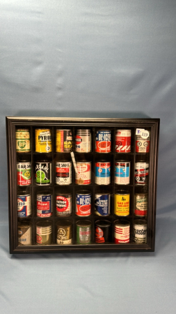 28 Piece Automotive Tin Collection in Display Case