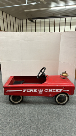 Tin Fire Chief Pedal Car