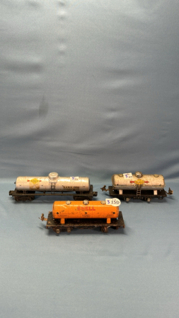 3 Lionel Tanker Train Cars