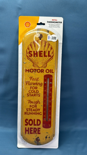 Shell Repro Metal Thermometer