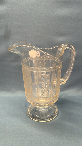 Pressed Glass Water Pitcher