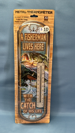 Metal Fisherman Thermometer