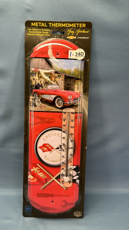 Chev Corvette Metal Thermometer