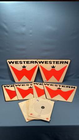 6 Cardboard Western Signs and Supertest Targets