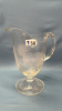 Pressed Glass Sheaf Pattern Water Pitcher