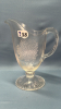 Pressed Glass Sheaf Pattern Water Pitcher - 2